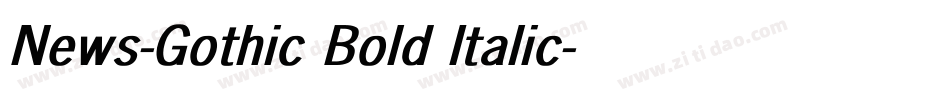 News-Gothic Bold Italic字体转换